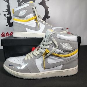Air Jordan 1 High Switch White Tour Yellow “Light Smoke Grey” Sz 13 CW6576-100